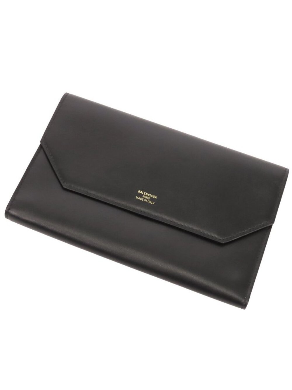 Balenciaga Envelope Slim Wallet Black Leather